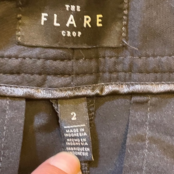 White‎ House Black Market Flare Crop Pants  Women's Size 2 Sailor Button Accents - Picture 8 of 12